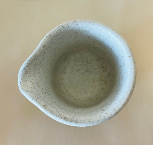 Palm Pour (petite handless jug), howlite glaze