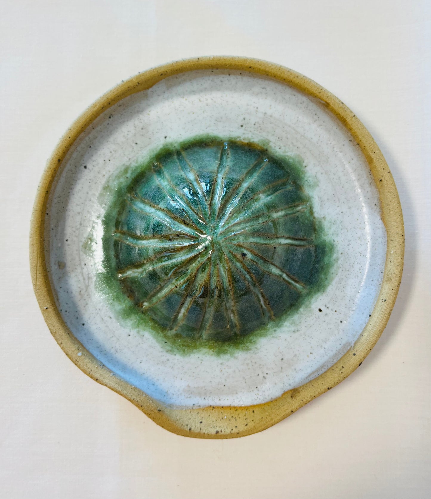 Citrus Juicer, howlite and amazonite glaze