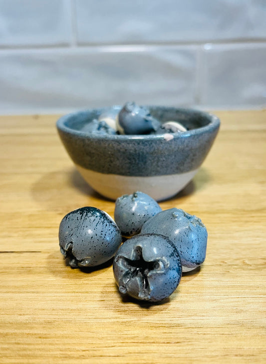 Blueberry Magnets (large), denim glaze