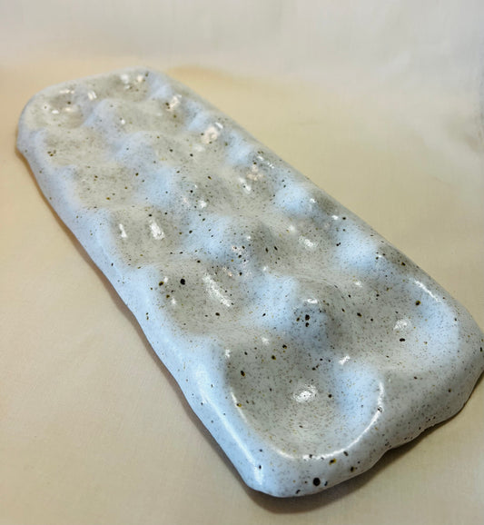 Hold the Dozen (12 Egg Tray), howlite glaze