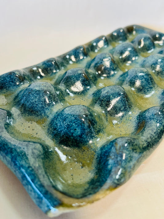 Hold the Brood (18 egg tray), amazonite glaze
