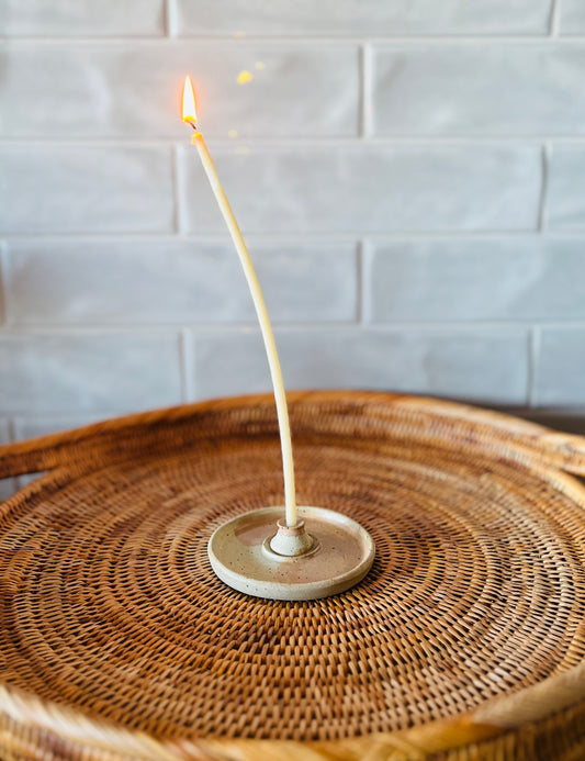 Tapered Candle Holder (style C) , coral glaze