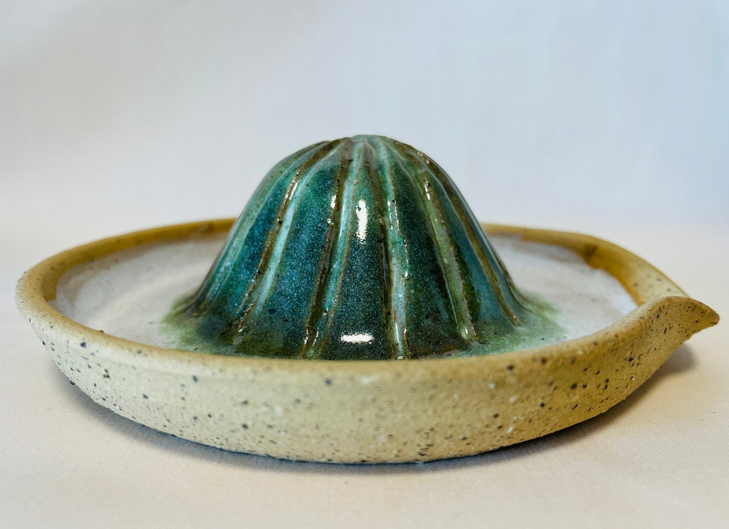 Citrus Juicer, howlite and amazonite glaze