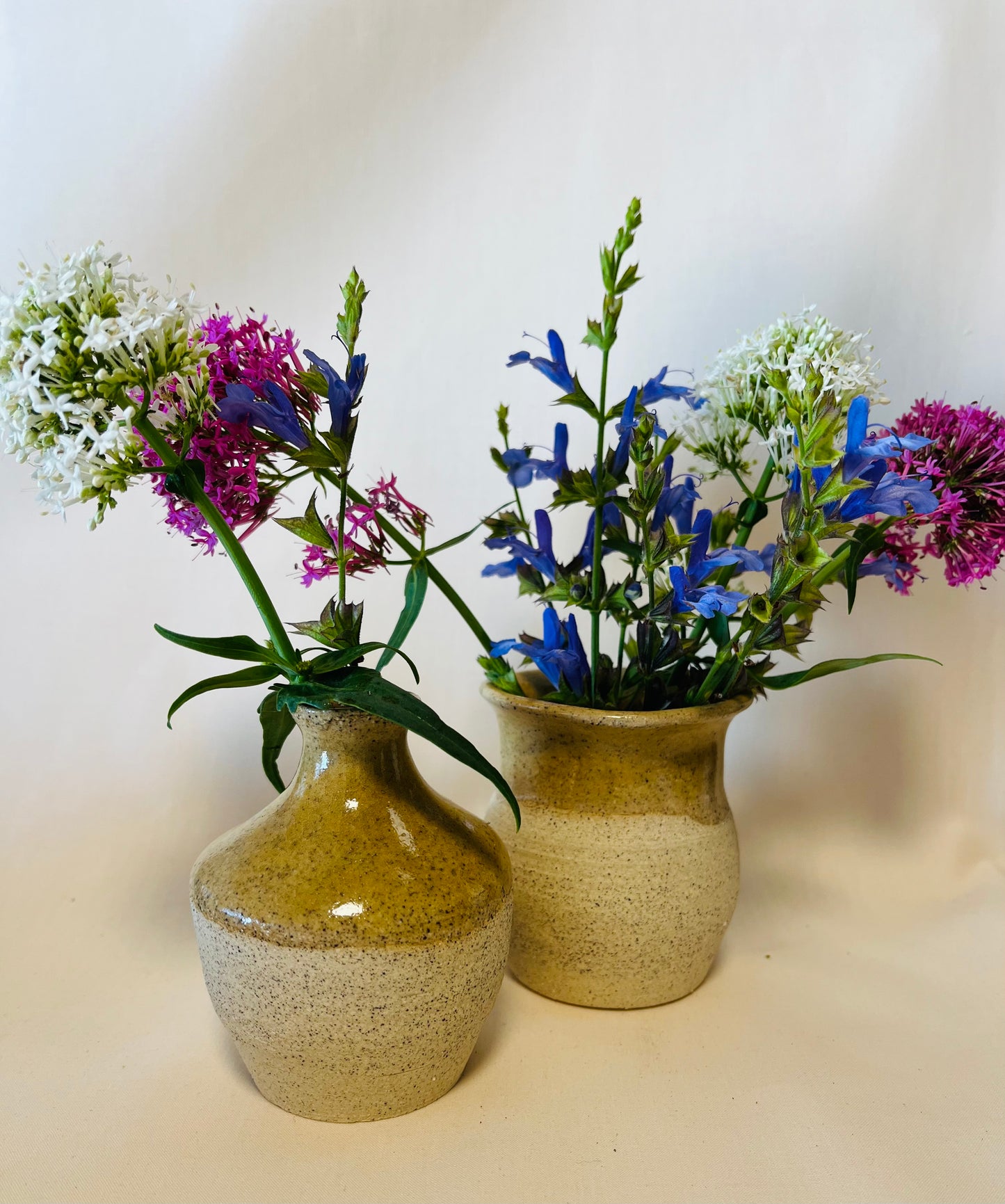 Bud Vases (set of 2), copal glaze