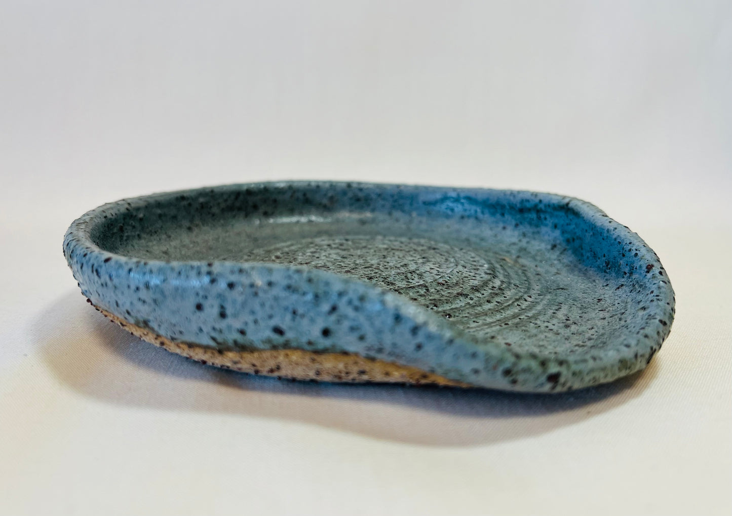 Wooden Spoon Rest, denim glaze