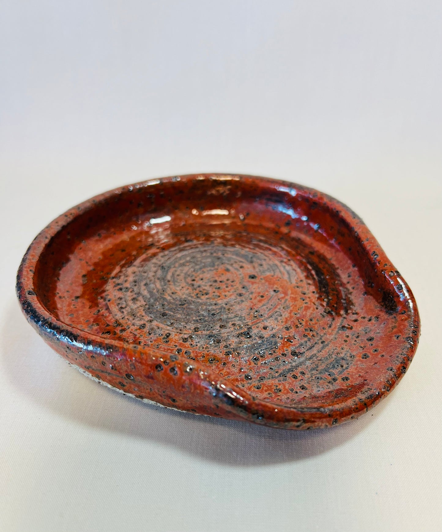Wooden Spoon Rest, ketchup glaze