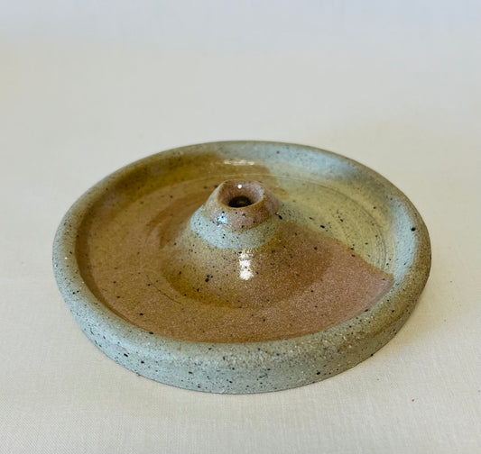Tapered Candle Holder (style A) , coral glaze