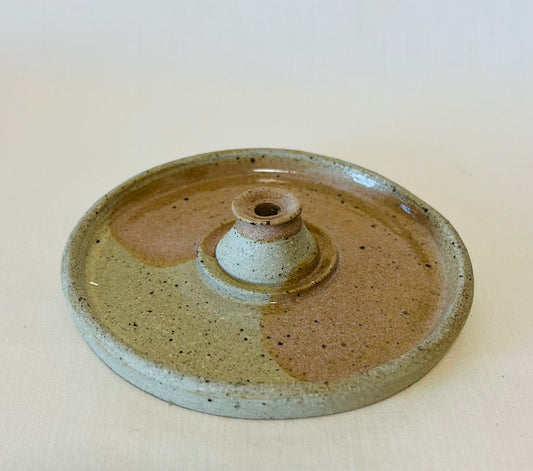 Tapered Candle Holder (style C) , coral glaze