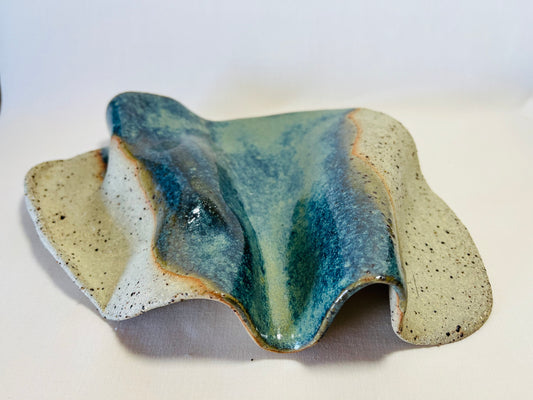 Held by a Wave, amazonite glaze