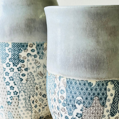 Vases - Smoke Glaze & Japanese  Paper Design