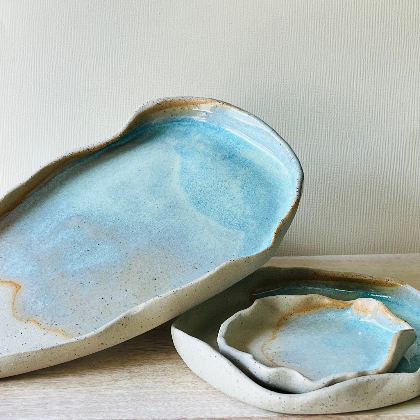 Trays & Trinket dishes - Glacial Blue