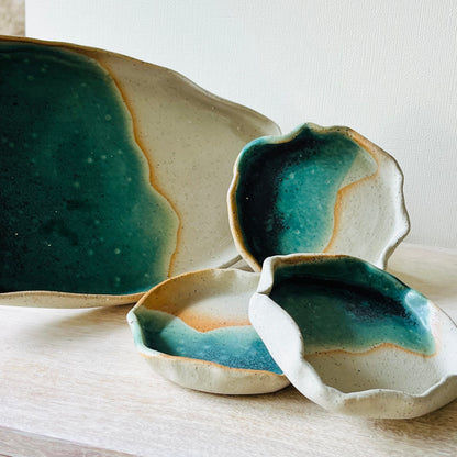Trays & Trinket Dishes - Deep Sea Green