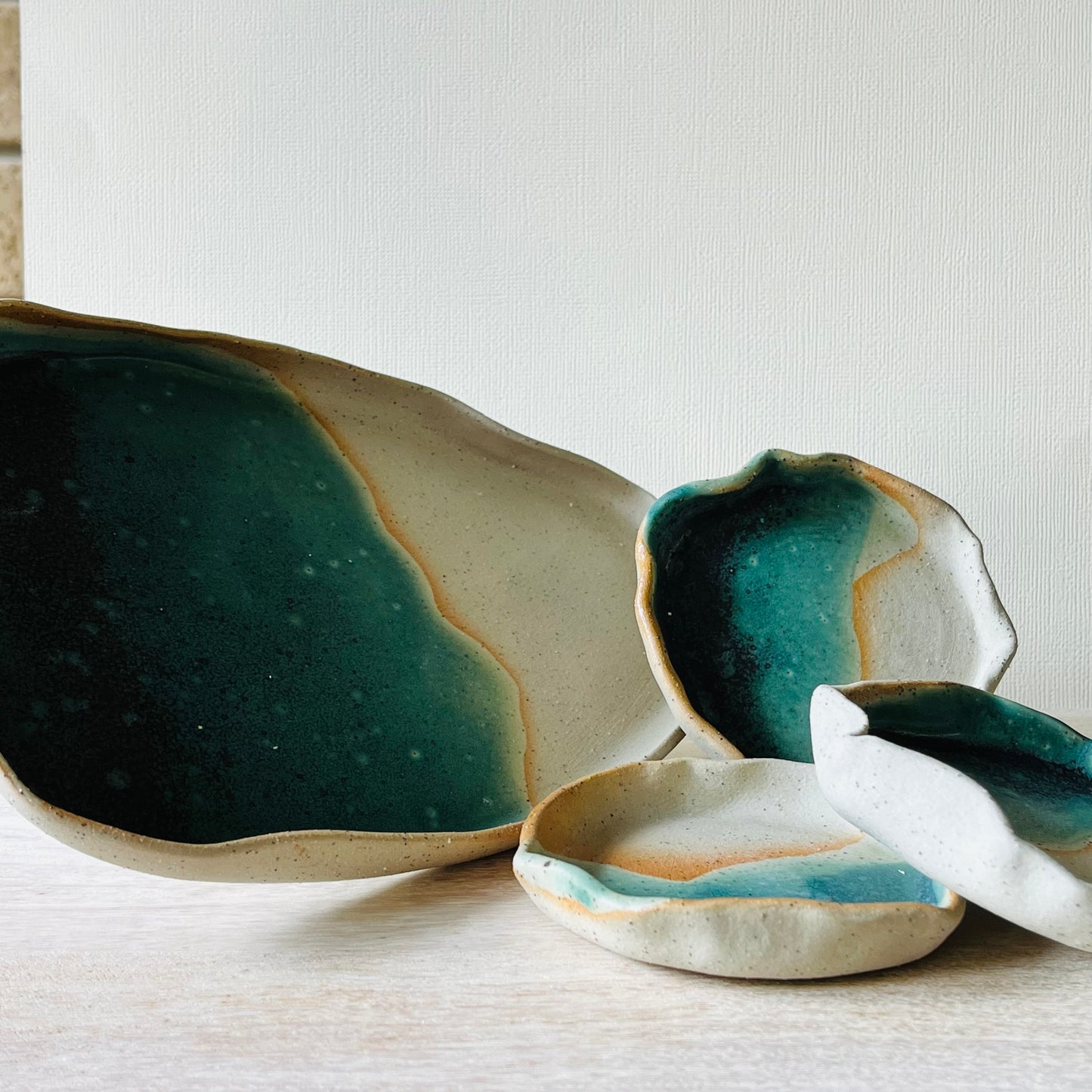 Trays & Trinket Dishes - Deep Sea Green