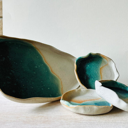Trays & Trinket Dishes - Deep Sea Green