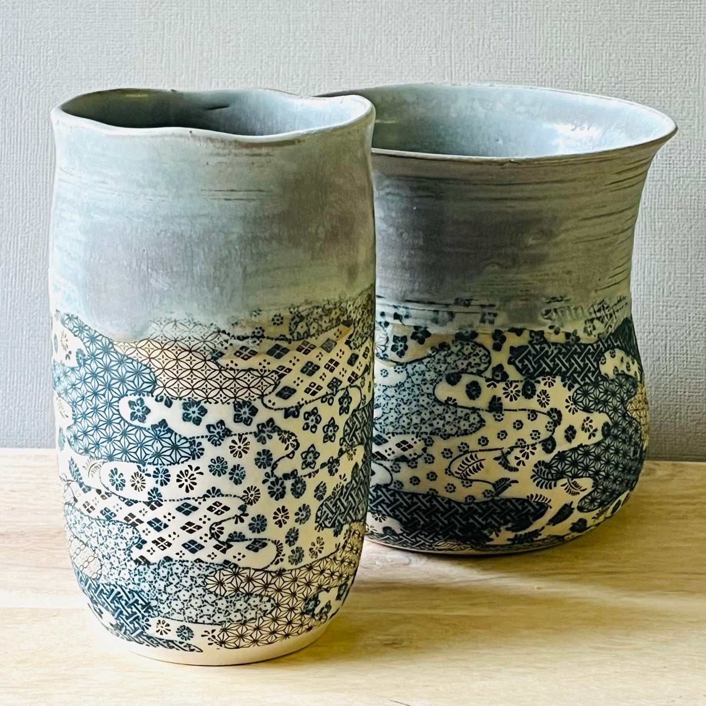 Vases - Smoke Glaze & Japanese  Paper Design
