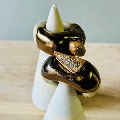 Sculptural Stoneware Rings