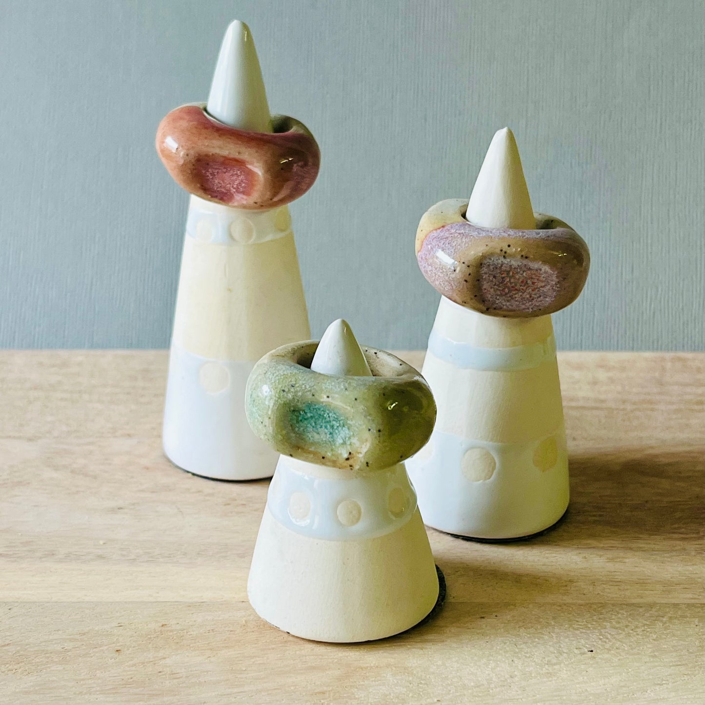Sculptural Stoneware Rings