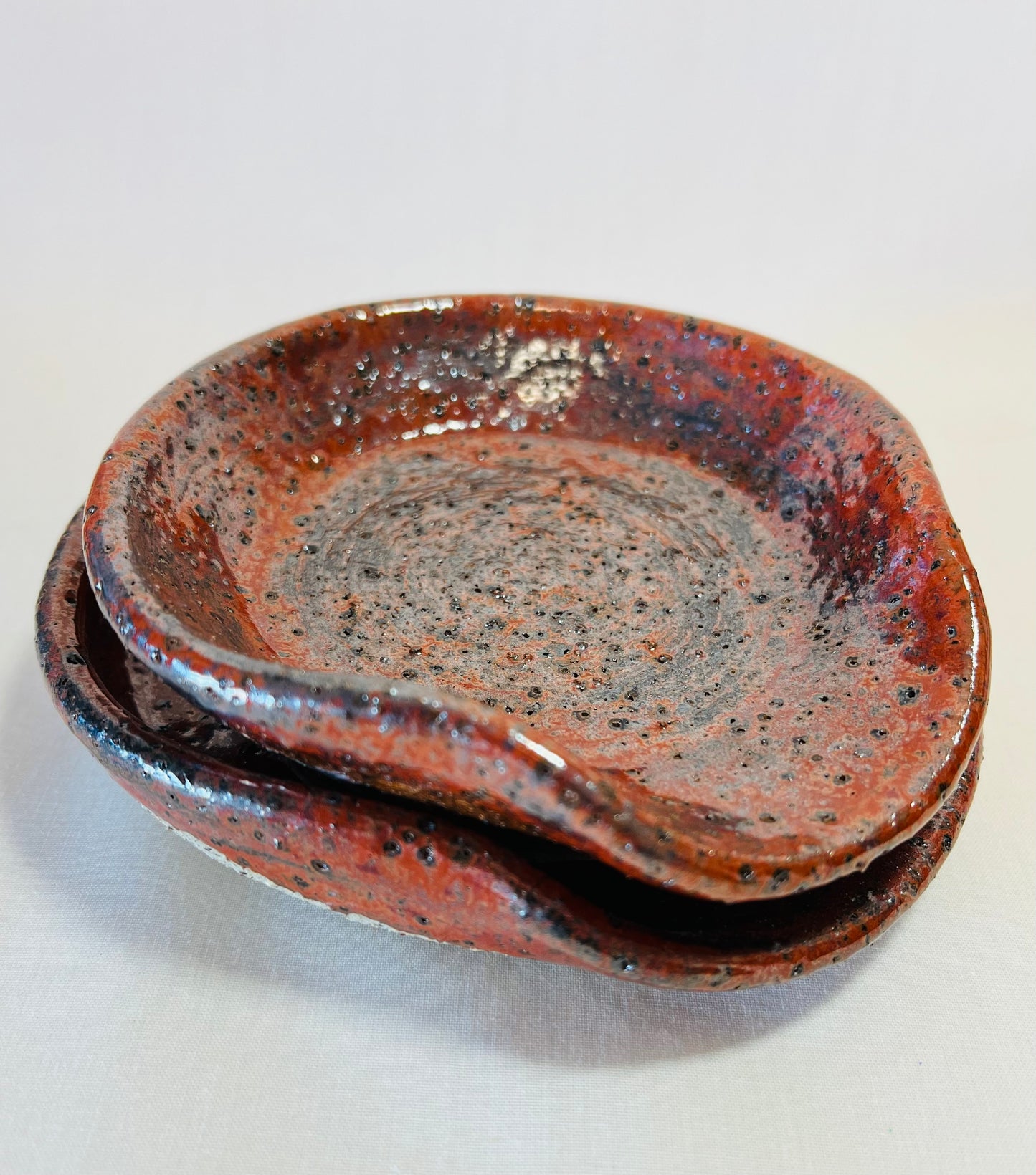 Wooden Spoon Rest, ketchup glaze