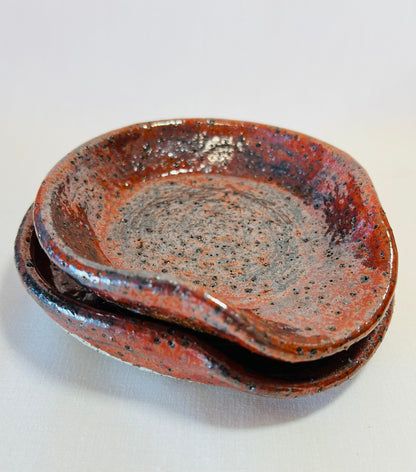 Wooden Spoon Rest, ketchup glaze