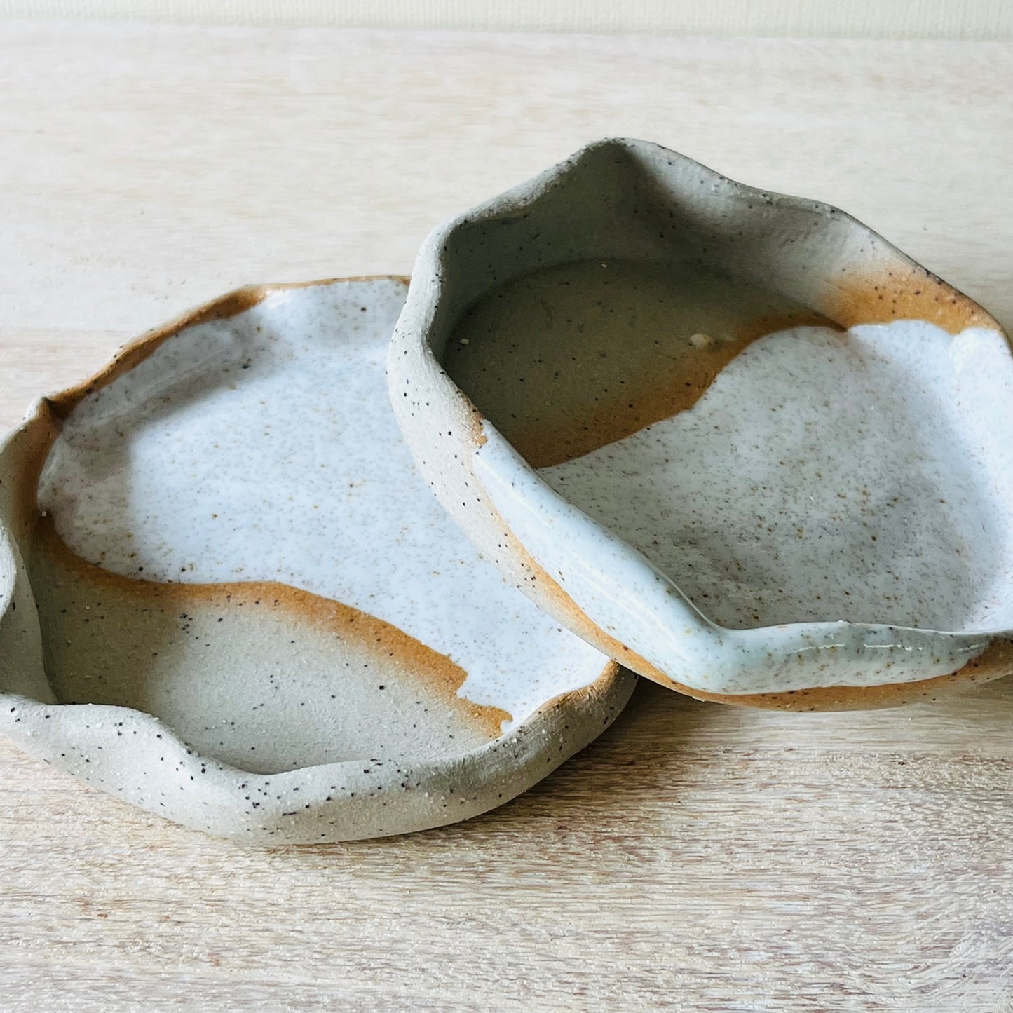 Trays & Trinket Dishes - Speckled White