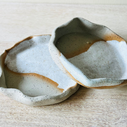 Trays & Trinket Dishes - Speckled White