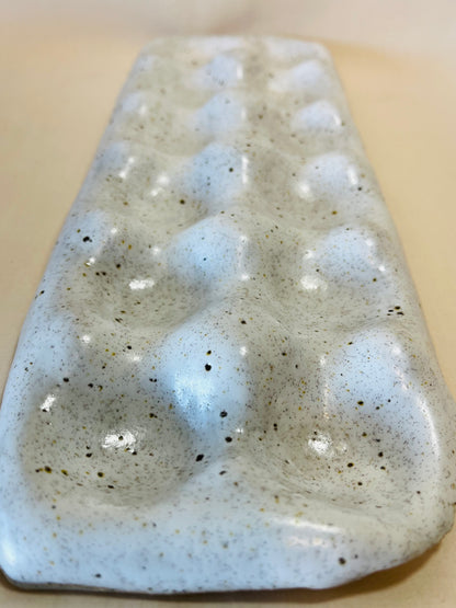 Hold the Dozen (12 Egg Tray), howlite glaze