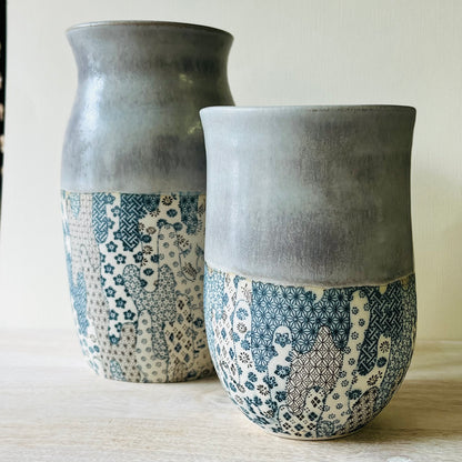 Vases - Smoke Glaze & Japanese  Paper Design