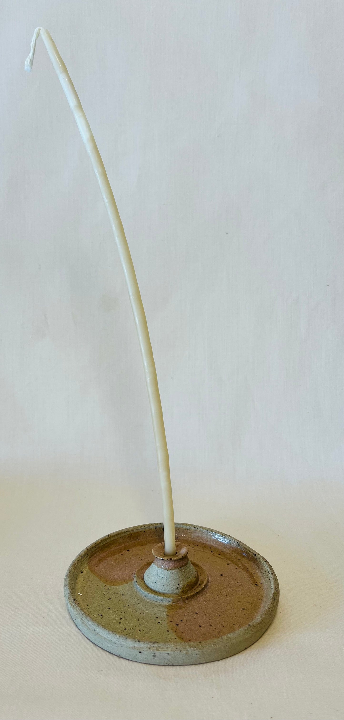 Tapered Candle Holder (style C) , coral glaze