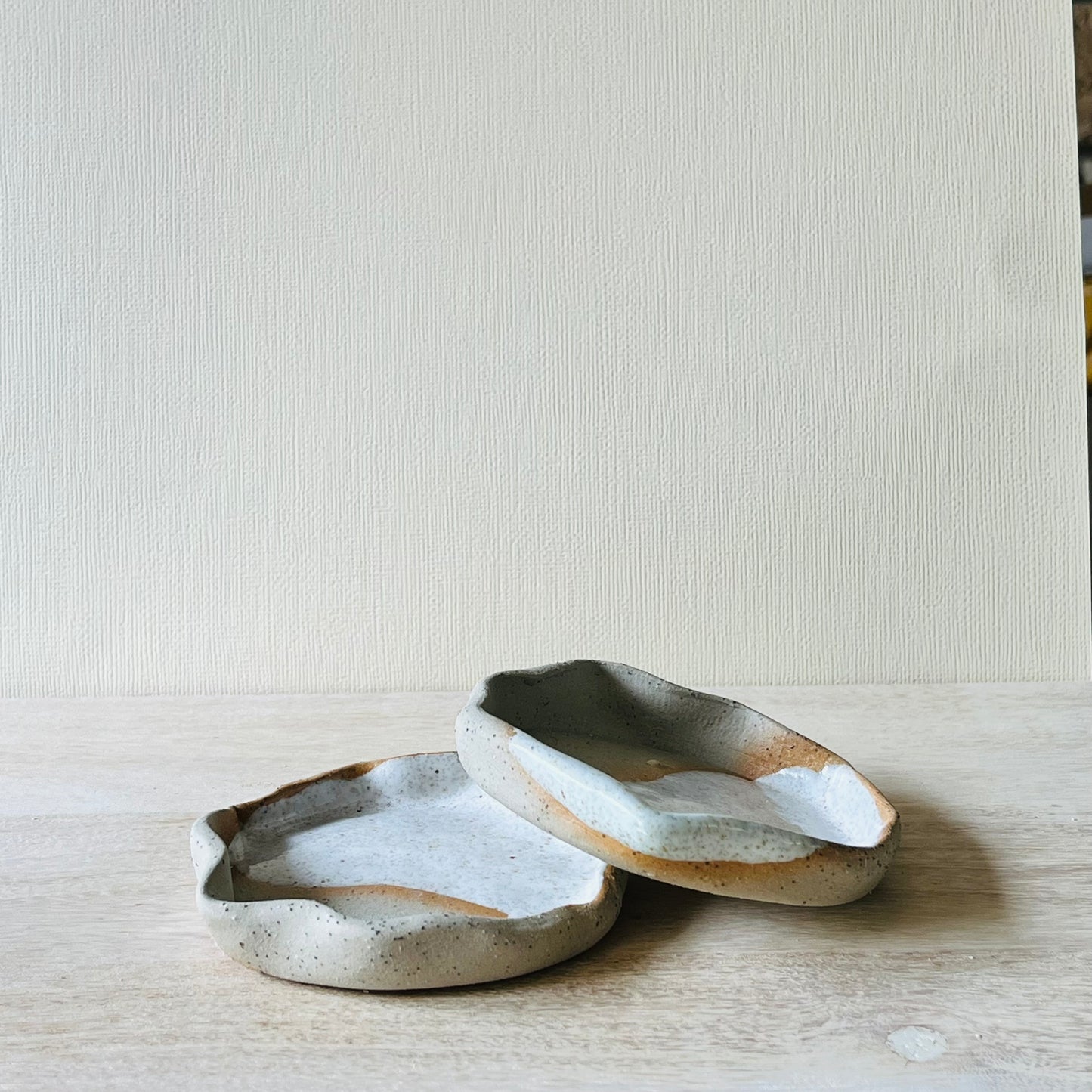 Trays & Trinket Dishes - Speckled White