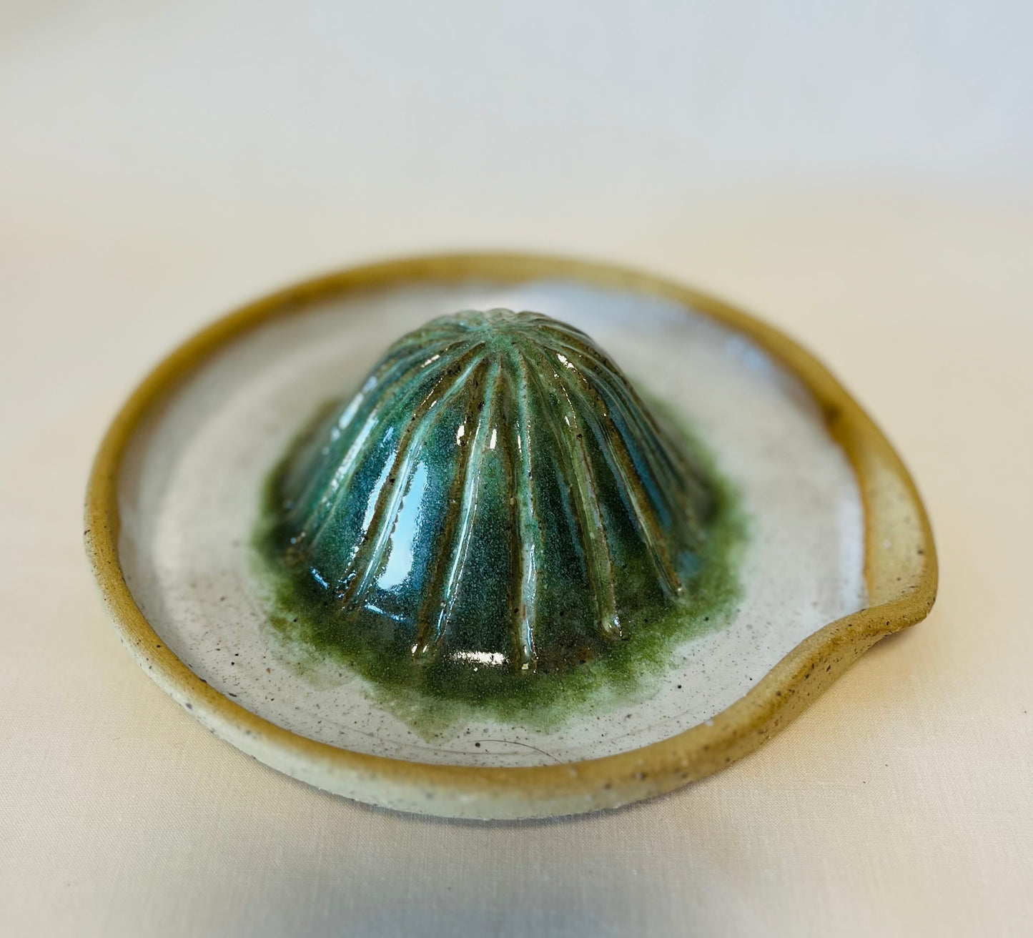 Citrus Juicer, howlite and amazonite glaze