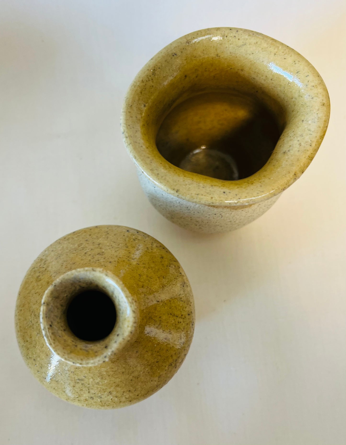 Bud Vases (set of 2), copal glaze