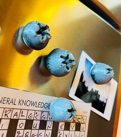Blueberry Magnets (large), denim glaze