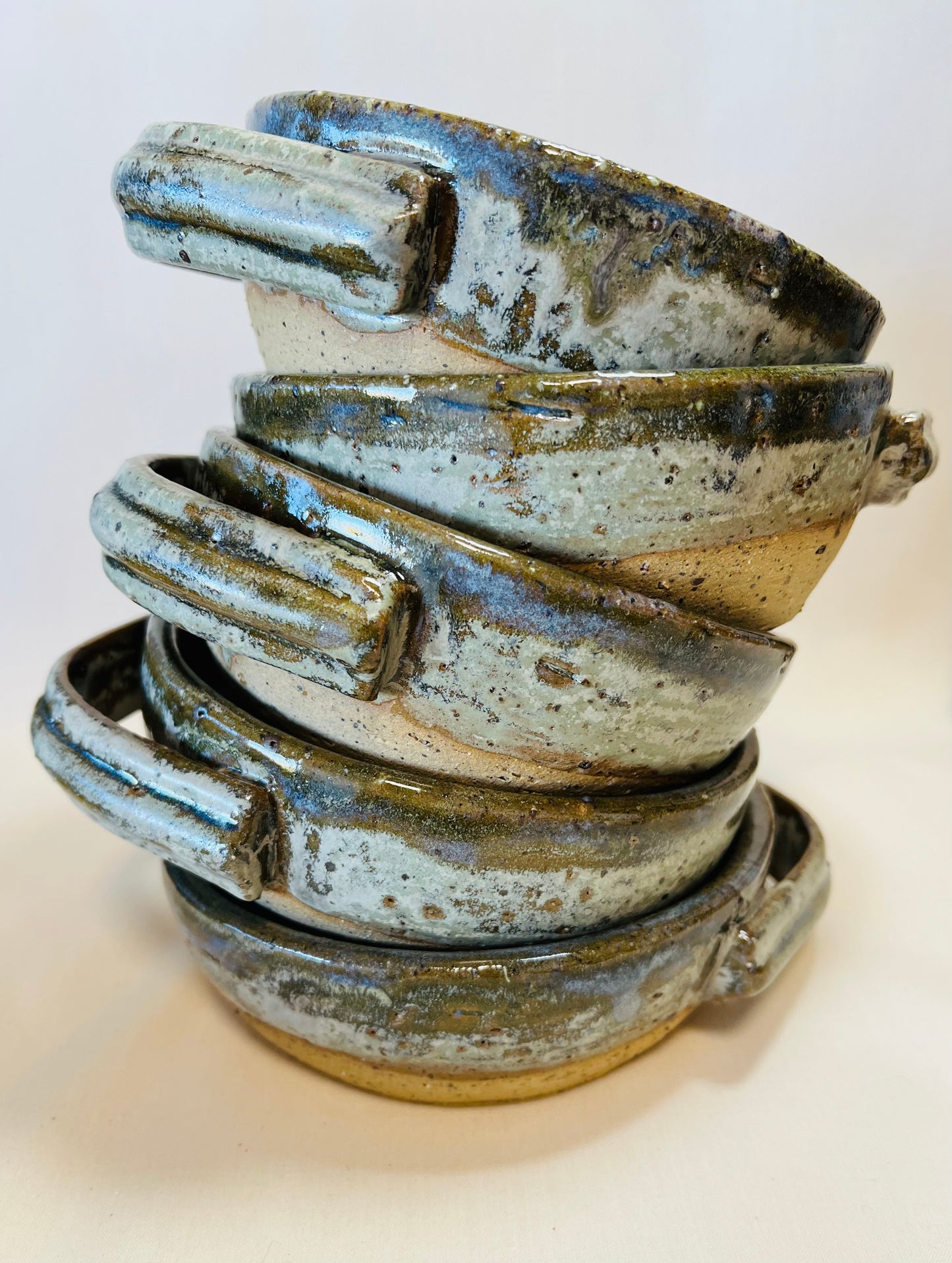 The Nourish Set (bowl, plate and spoon), teahouse and coral glaze
