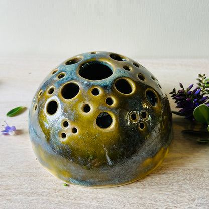 Flower Vase - Verdigris Moss