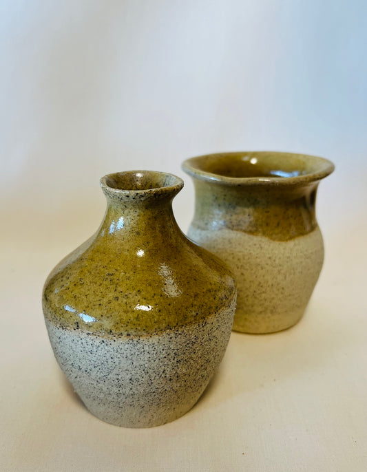 Bud Vases (set of 2), copal glaze