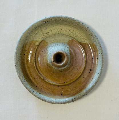 Tapered Candle Holder (style B) , coral glaze
