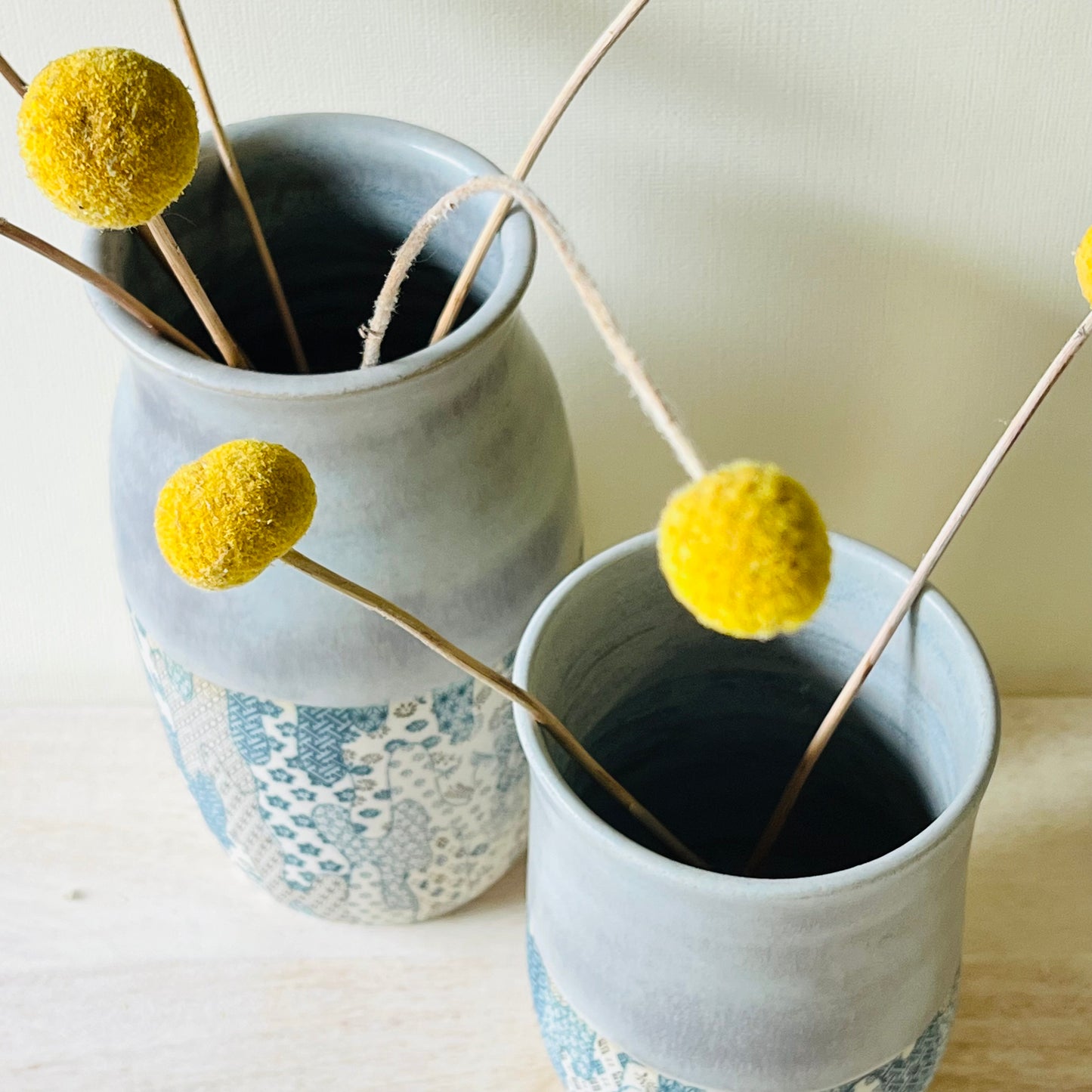 Vases - Smoke Glaze & Japanese  Paper Design