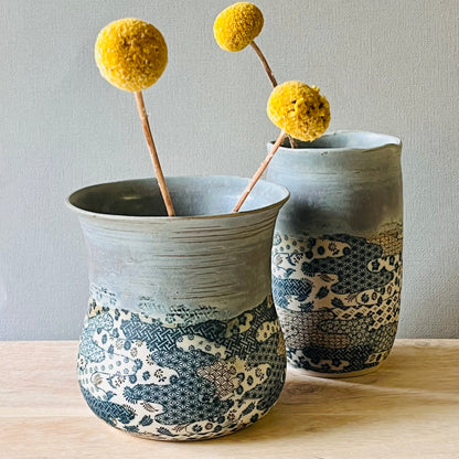 Vases - Smoke Glaze & Japanese  Paper Design