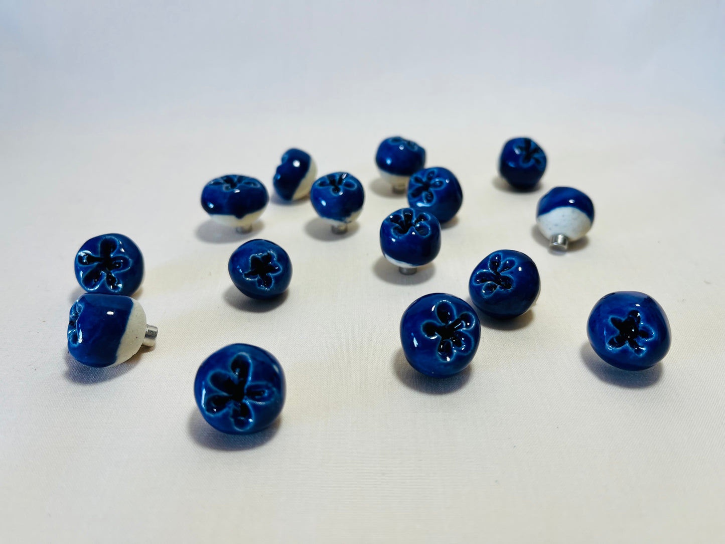 Blueberry Magnet (set of 10), cobalt glaze