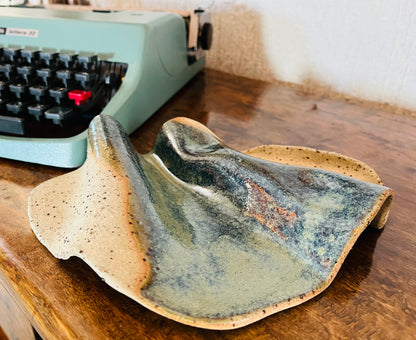 Held by a Wave, amazonite glaze