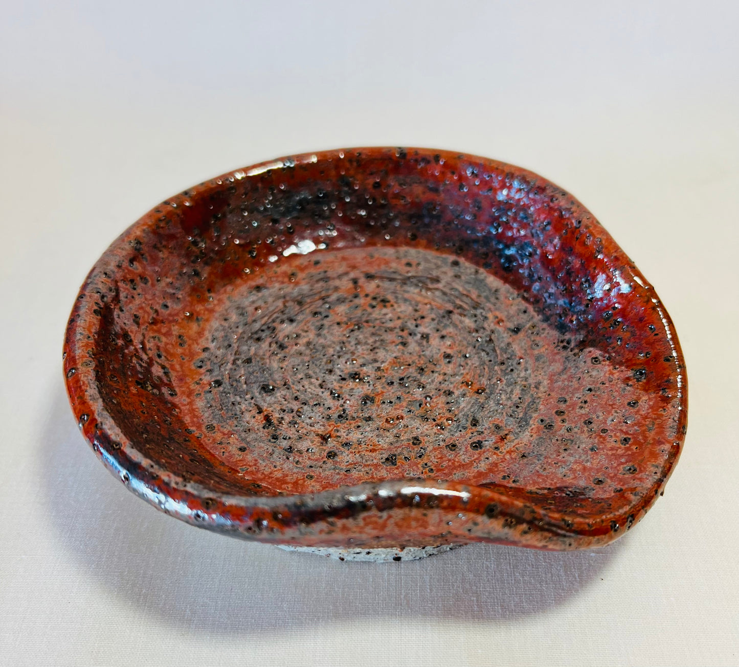 Seep and Sit (small spoon rest), ketchup glaze