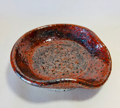 Seep and Sit (small spoon rest), ketchup glaze