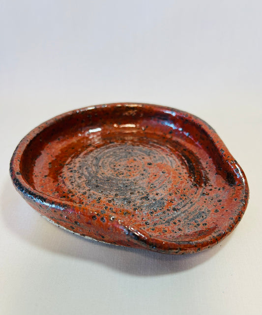 Wooden Spoon Rest, ketchup glaze