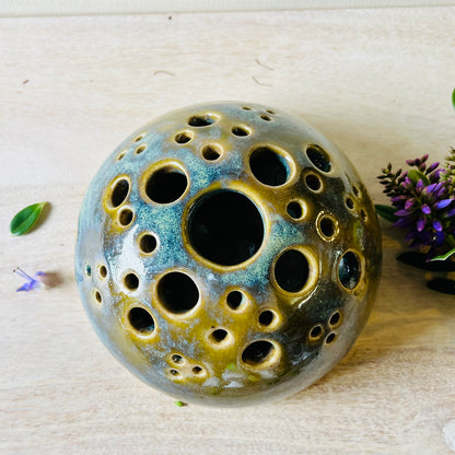 Flower Vase - Verdigris Moss