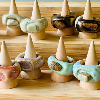 Sculptural Stoneware Rings