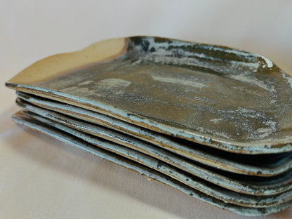 The Nourish Set (bowl, plate and spoon), teahouse and coral glaze