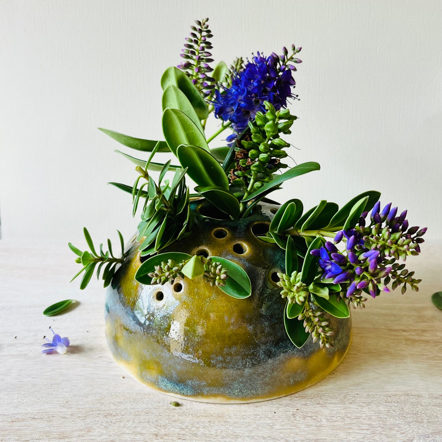 Flower Vase - Verdigris Moss
