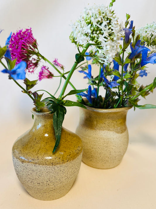 Bud Vases (set of 2), copal glaze