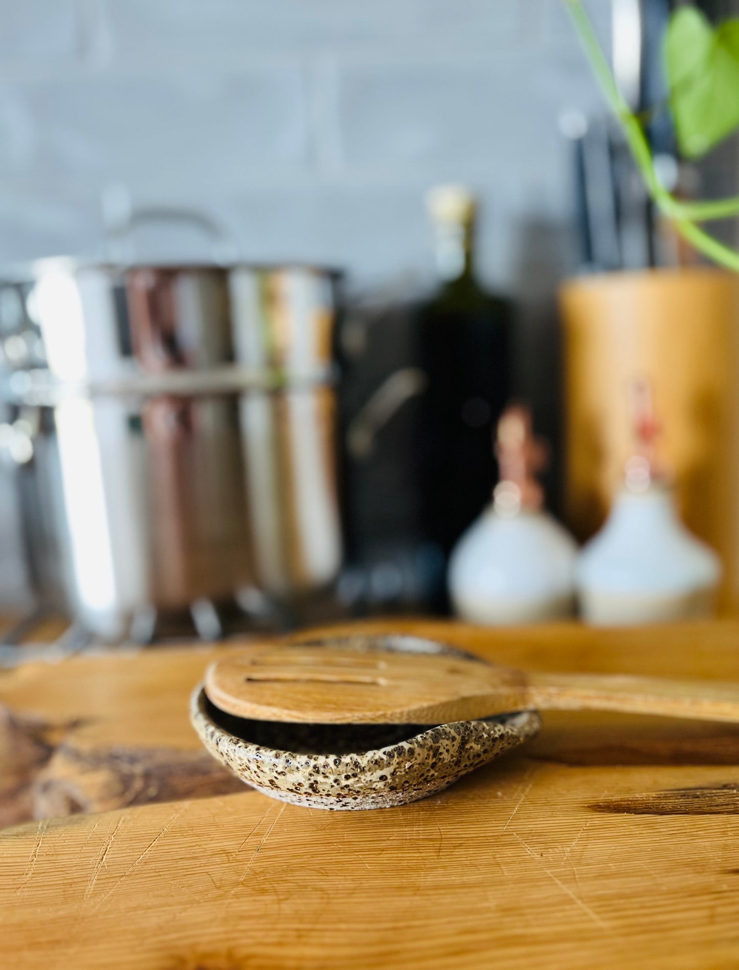 Wooden Spoon Rest, teahouse glaze