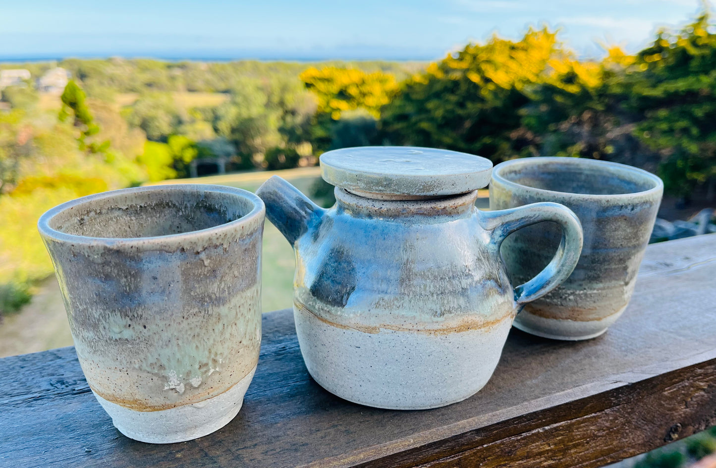Handless Mug (The Heath Series), teahouse & coral glaze